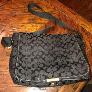 Coach Signature Print Messenger Bag